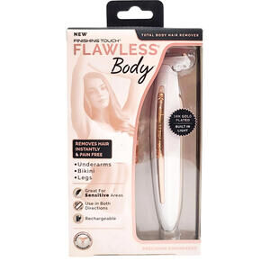 Finishing Touch Flawless Body Hair Remover 18K Gold Plated Rechargeable LED